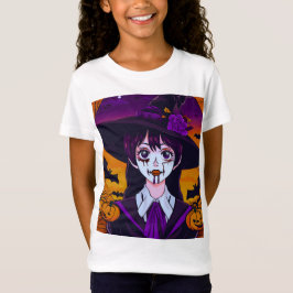 Gothic Anime Witch Halloween Art T-Shirt