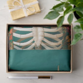 Gothic Antlers Einzigartiges Skelett Skull Decoupa Seidenpapier (Geschenk)