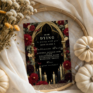 Gothic Arch Candlelight Halloween Einladung