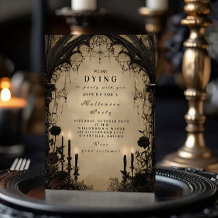 Gothic Arch Candlelight Halloween Einladung