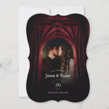 Gothic Arch Elegant Wedding Dark Save the Date