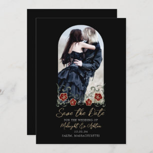 Gothic Arch Foto Black Wedding Save the Date