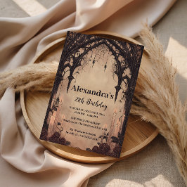 Gothic Arch Midnight Birthday Einladung