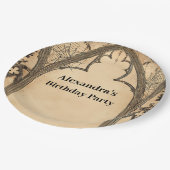 Gothic Arch Midnight Birthday Pappteller (Schrägansicht)