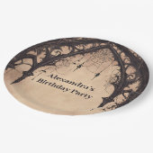 Gothic Arch Midnight Birthday Pappteller (Schrägansicht)