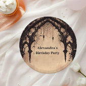 Gothic Arch Midnight Birthday Pappteller
