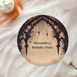 Gothic Arch Midnight Birthday Pappteller