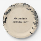 Gothic Arch Midnight Birthday Pappteller (Vorderseite)