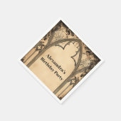 Gothic Arch Midnight Birthday Serviette (Ecke)
