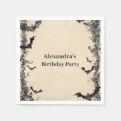 Gothic Arch Midnight Birthday Serviette (Vorderseite)