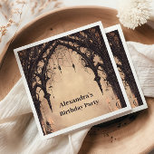 Gothic Arch Midnight Birthday Serviette
