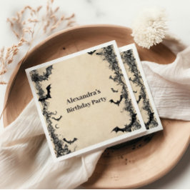 Gothic Arch Midnight Birthday Serviette