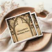 Gothic Arch Midnight Birthday Serviette