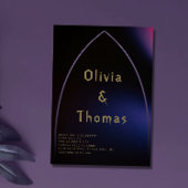 Gothic Arch Moody Modern Minimalist Script Wedding Einladung