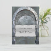 Gothic Arch Plaque Vampire Goth Wedding Einladung (Stehend Vorderseite)