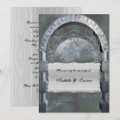 Gothic Arch Plaque Vampire Goth Wedding Einladung (Vorne/Hinten)