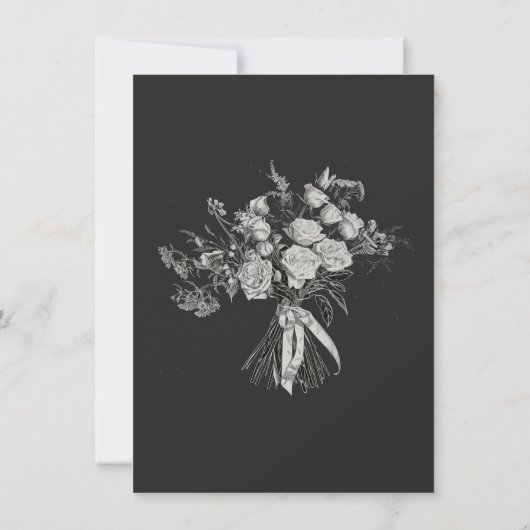 Gothic Arch Save the Date Hochzeit Einladung (Rückseite)