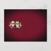 Gothic Arch Trellis and Skulls Wedding Ankündigungspostkarte (Rückseite)