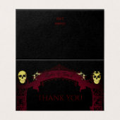 Gothic Arch Trellis and Skulls Wedding Vielen Dank (Außenseite Aufgefaltet)