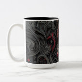 Gothic Arched Design Coffee Tasse - Black and Red  (Links)