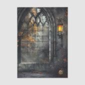 Gothic Arched Window by lamplight Decoupage Seidenpapier (Vorderseite)