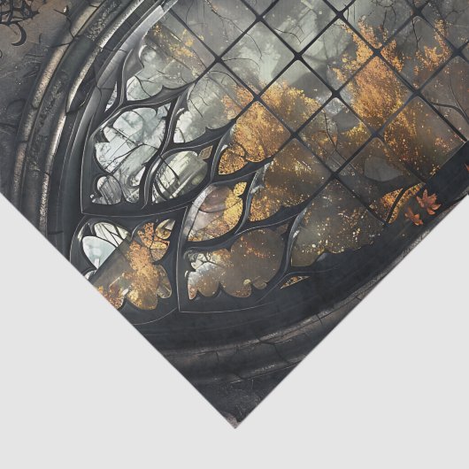 Gothic Arched Window by lamplight Decoupage Seidenpapier (Ausschnitt)