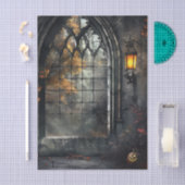 Gothic Arched Window by lamplight Decoupage Seidenpapier (Handwerk)