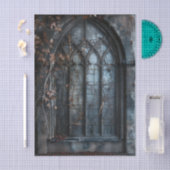 Gothic Arched Window trailing ivy Decoupage Seidenpapier (Handwerk)