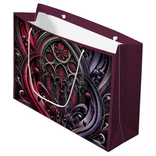 Gothic Arches Geschenktasche Große Geschenktüte (Vorderseite Schrägansicht)