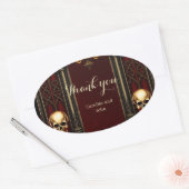 Gothic Archway with Skulls Ovaler Aufkleber (Umschlag)