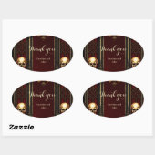 Gothic Archway with Skulls Ovaler Aufkleber (Blatt)