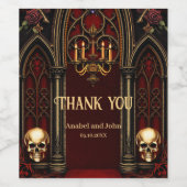 Gothic Archway with Skulls Weinetikett (Einzelnes Label)