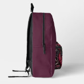 Gothic Art Burgundy Backpack Bedruckter Rucksack (Links)