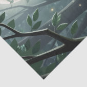 Gothic Art Deco Goddess in Forest Seidenpapier (Ausschnitt)