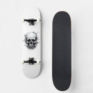 Gothic Art Skull Skeleton Design Skateboard