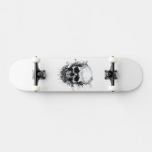 Gothic Art Skull Skeleton Design Skateboard (Horizontal)