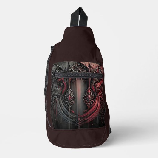 Gothic Art Sling Backpack Crossbody Bag (Vorderseite)