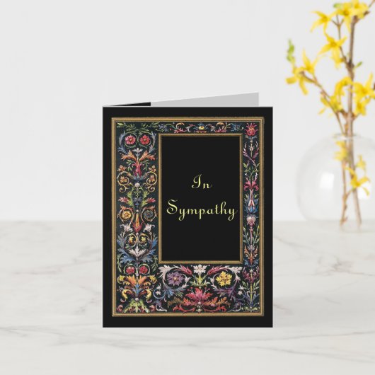 Gothic Art Small Sympathy Card Karte (Gelbe Blume)