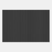 Gothic Ästhetik Matte Schwarz & Grau Streifen Geschenkpapier Set (Vorderseite 3)