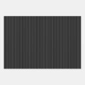Gothic Ästhetik Matte Schwarz & Grau Streifen Geschenkpapier Set (Vorderseite 2)