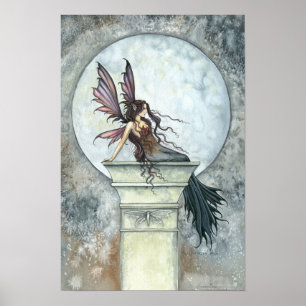 Gothic Autumn Fairy Mond Poster von Molly Harrison