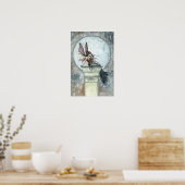 Gothic Autumn Fairy Moon Poster von Molly Harrison (Küche)