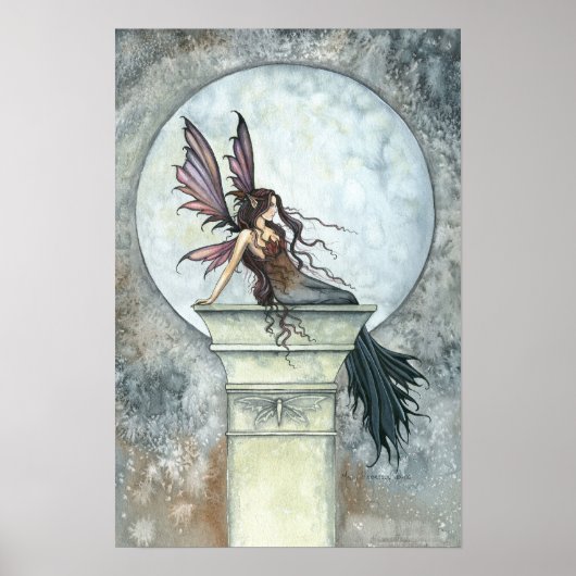 Gothic Autumn Fairy Moon Poster von Molly Harrison (Vorne)