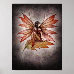Gothic Autumn Feen Fantasy Kunst Druck Poster
