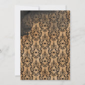 Gothic Autumn Gold Spider Web Wedding Einladung (Rückseite)