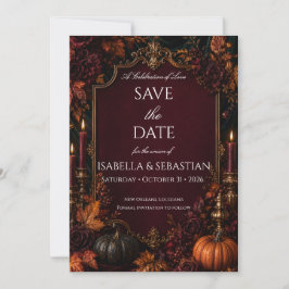 Gothic Autumn Kürbis Save The Date