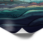 Gothic Baboon Dreamscape Poster (Ecke)