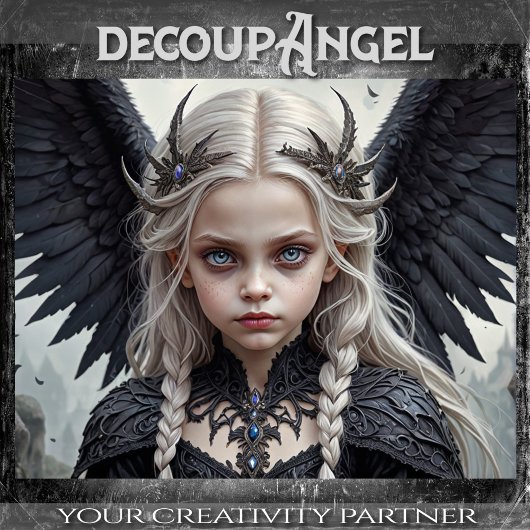 Gothic Baby Angel: Astrid - Decoupage - Seidenpapier