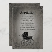 Gothic Baby Carriage Einladung (Vorne/Hinten)