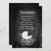 Gothic Baby Carriage Einladung (Vorne/Hinten)